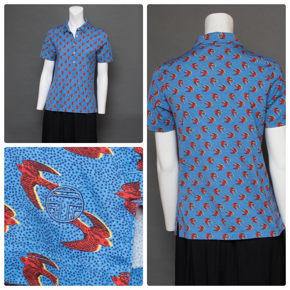 TORI SPORT Size Medium Blue Polo Shirt VGC Women's